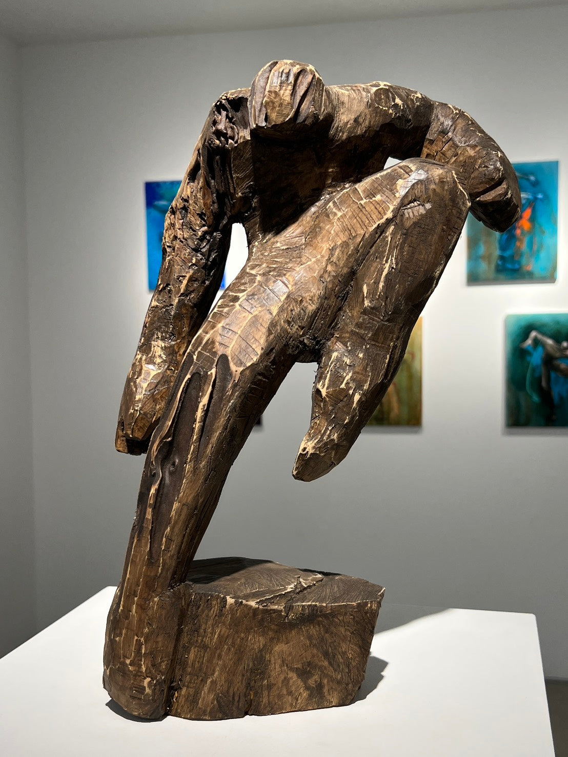 initial impulse/wood sculpture